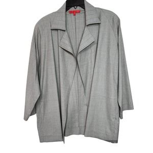 Shamask Open Front Light Gray Blazer Jacket 3